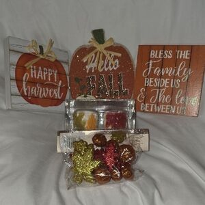 5 Pc. Fall Harvest Decor Set